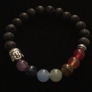 Lava 7 Chakra Healing Balance Bracelet